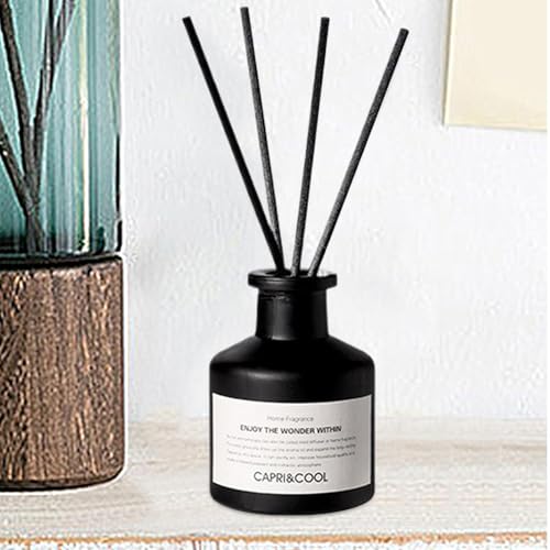 Difusor de aroma de baño, palitos perfumados en aceite - difusor de aceite de 50 ml,Conjunto difusor de aromaterapia natural, difusor de aceite de fragancia de larga duración para el hogar con 4 palos - imagen 3