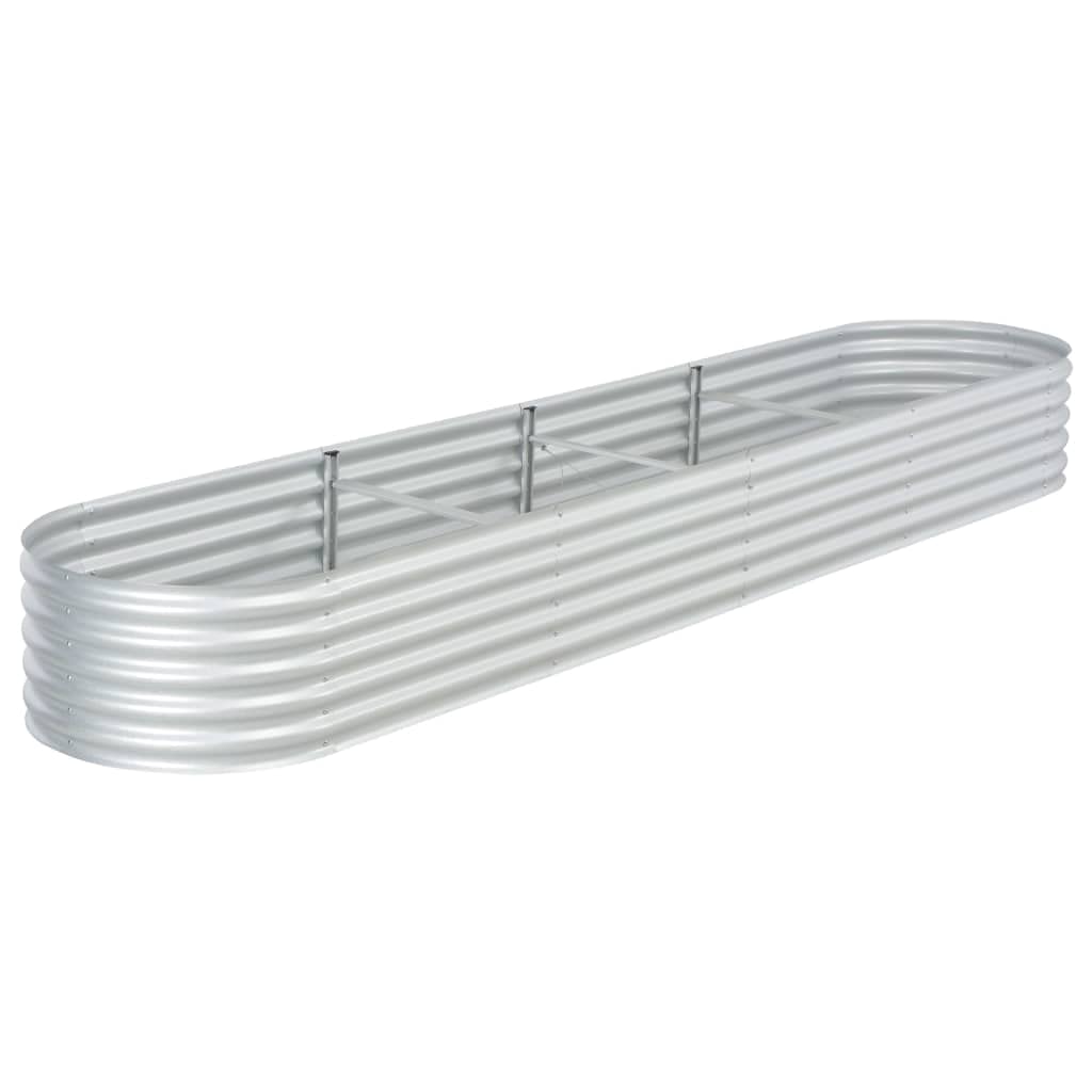 Generic Podwyższona Grządka Ogrodowa ze Stali Ocynkowanej, Metalowa Donica do Ogrodu, na Balkon, Taras i Podwórko, Grządka do Sadzenia Warzyw, Kwiatów, Roślin (400 x 80 x 44 cm)