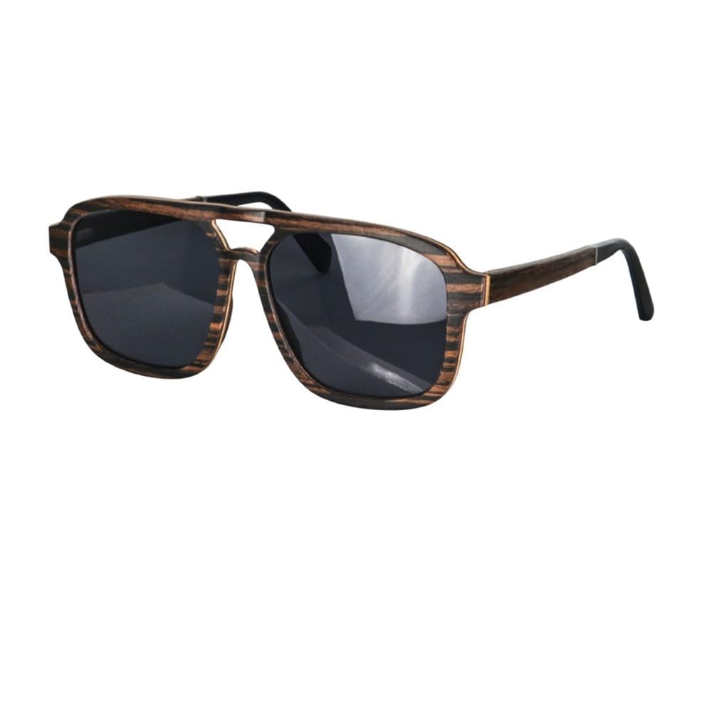 Okulary przeciwsłoneczne z drewna w stylu vintage, męskie, okulary przeciwsłoneczne z polaryzacją, modne okulary z naturalnego drewna