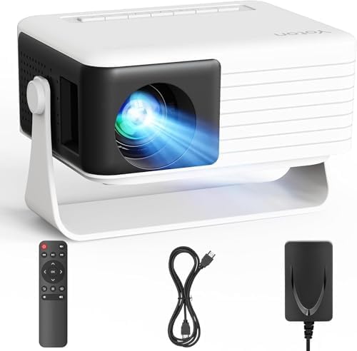 Yoton Y3 Mini Projector 2026 Upgraded Auto Keystone Portable Projector for bedroom, 360° Rotating, 50% Zoom, 1080P Supported, Compatible with iOS/Android/TV Stick/HDMI/USB/TF Card(Black)
