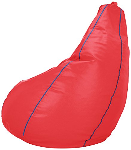Image of Amazon Brand - Solimo XXXL Bean Bag Cover Without Beans (Brown) XXL Bean Bag Cover (Pink with Blue Piping)