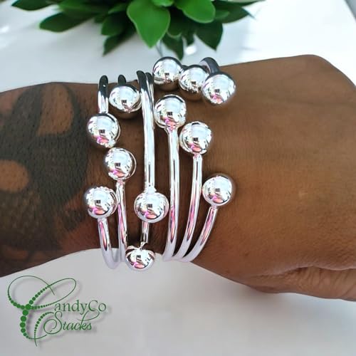 Ball ends West Indian Bangles Handmade Women Men Bracelets Caribbean Jamaican West Indies Gift Jewelry Made in USA mom gift summer stacking bracelets pyramid christmas2