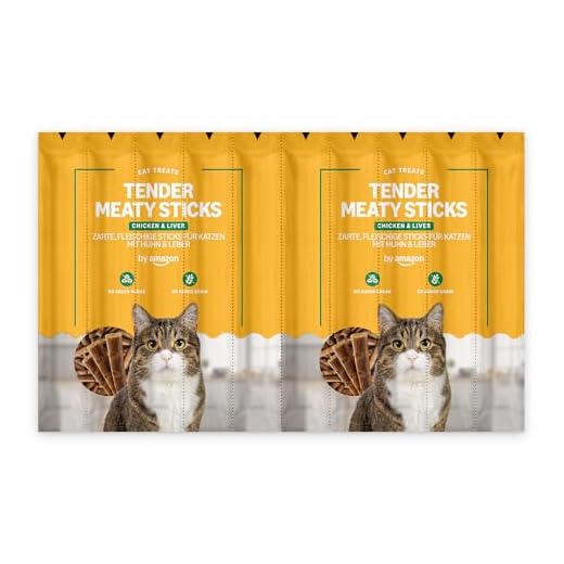 by Amazon - Palitos de Pollo e hígado para Gatos, 50 g