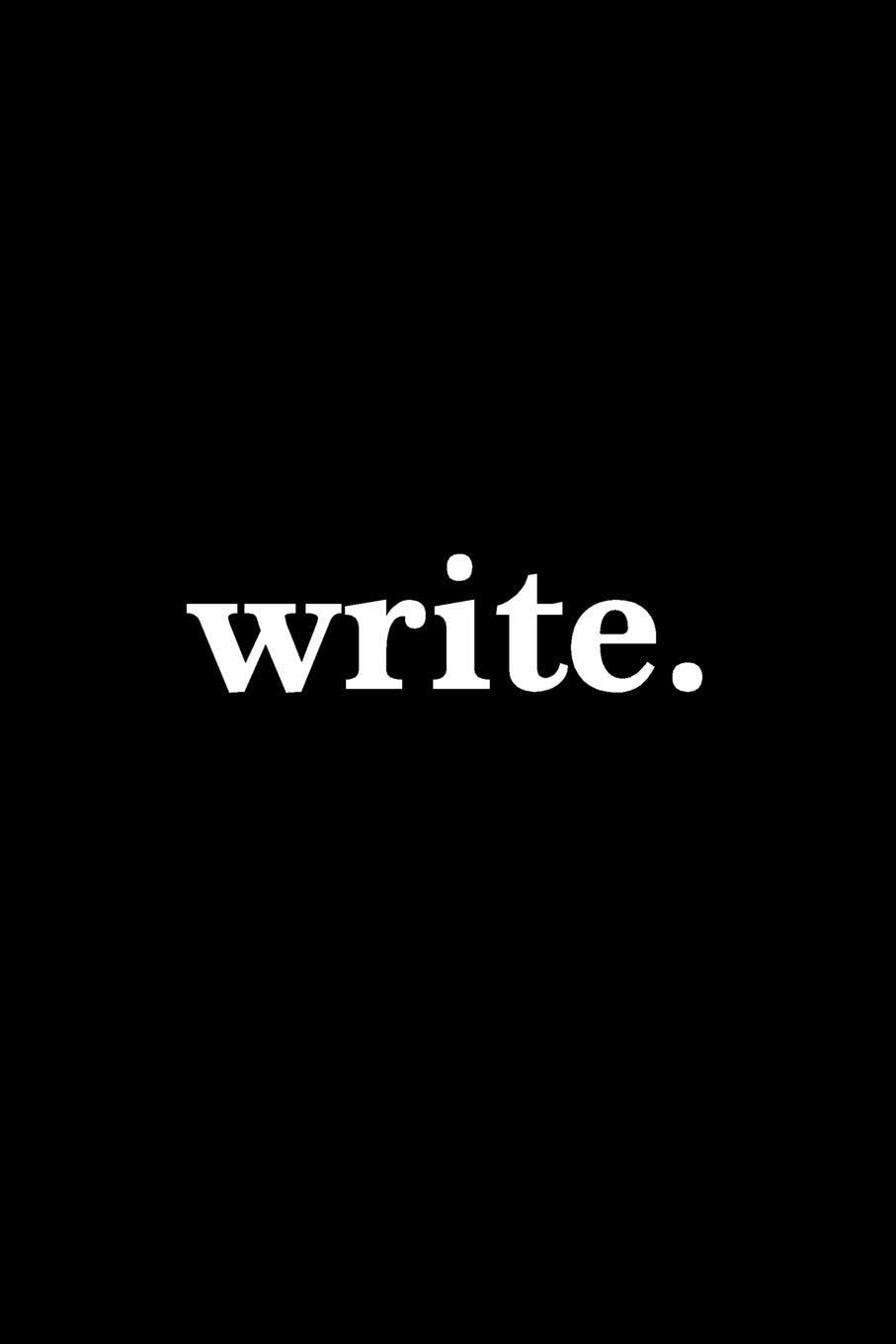 Write. Journal | White on Black Design