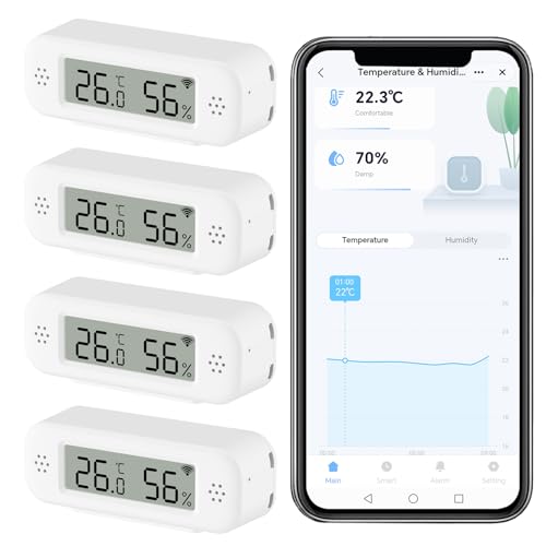 Smart Digital Thermometer Hygrometer (4PCS)