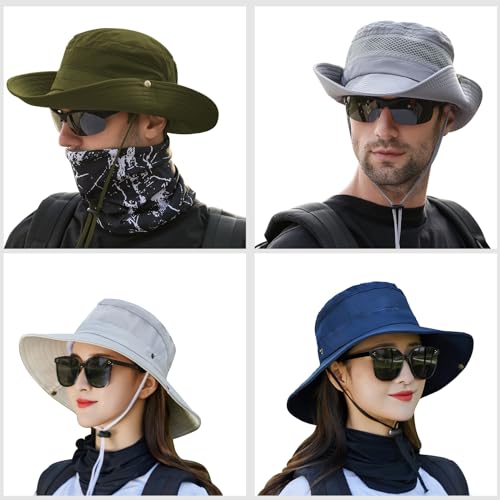 Zooron Sun Hats For Men Women Fishing Hat Upf 50+ Wide Brim Bucket Hat Summer With Uv Protection For Hiking Beach Hats thumb #4