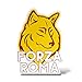 erreinge Sticker Forza Roma Ultras Lupa Shaped adhésif Autocollant PVC pour Mur Murale Auto Moto Casque Camper pour Ordinateur Portable - 35 cm