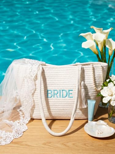 Bolso tote novia para boda y luna de miel miniatura 7