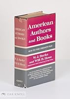 American authors and books, 1640 to the present day B000O0K7YK Book Cover