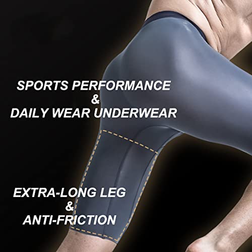 Ouruikia Men's Underwear Silky Smooth Boxer Briefs Quick Dry Long Leg Traceless Mens Boxer Briefs Underwear4