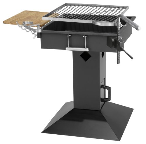 Pollux Säulengrill / Holzkohlegrill, Schwarz