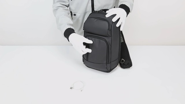 Sacoche Homme USB GYakeog - 33x20x9cm - Imperméable Oxford - Port Chargeur