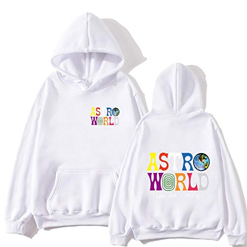 Sudadera con Capucha de Hip Hop para Hombre ASTROWORLD Look mom i Can Fly Hoodie Travis Scott Astroworld Hoodie Print-blanco2_SG