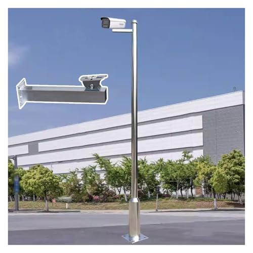 Support de vidéosurveillance 78,7 pouces durable avec fixation haute pour caméra de sécurité