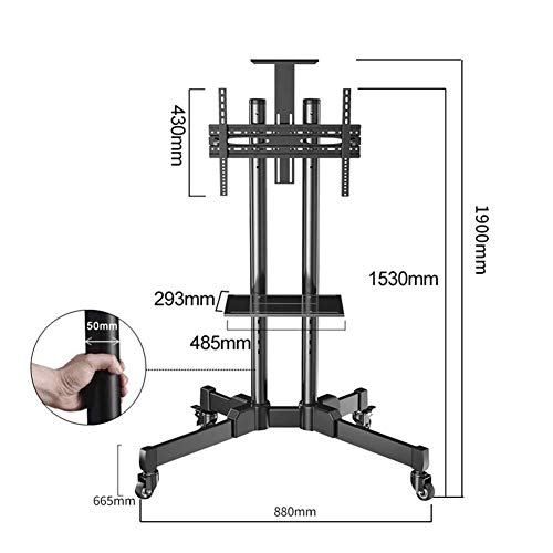 Soporte móvil universal para TV 37 a 70 pulgadas 75kg miniatura 2