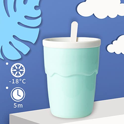 Pssopp Slushy Cup Slushie Cup Slush Ice Cream Cup Tragbarer Squeeze Cup Squeeze Slushy Maker Cup für Kinder Hausgemachte Sommer DIY Milchshake Eismaschine (Grün) – Bild 6