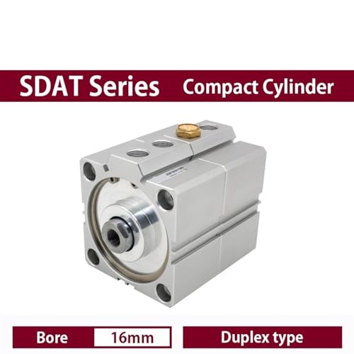 Vérin pneumatique compact double effet duplex SDAT16 alésage 16mm course variable - 3