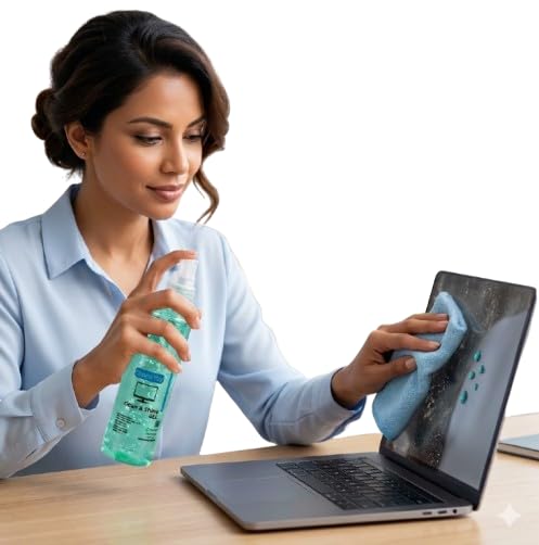 Multipurpose Screen Cleaning Spray Kit for Laptop, Smartphone, Monitor & Smart TV | Premium Display Cleaner with Soft Microfiber Cloth for Dust and Fingerprint Removal-image-15