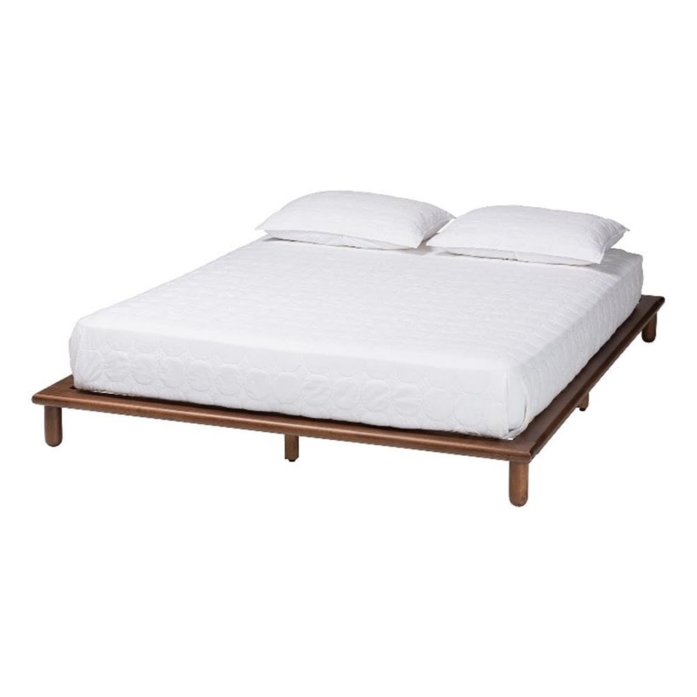 Photo 1 of ***USED***Baxton Studio Alivia Mid-Century Wood Queen Size Bed Frame in Walnut Brown