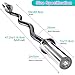 4ft EZ Curl Bar, Heavy-Duty Curling Bar Olympic Barbell for Strength Training, 400LB Load Capacity, Arm Muscle Workouts Bar, Compatible with 2-Inch Weight Plates, Black, Ideal for Home and Gym