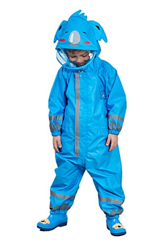 Vmonyco Kids One Piece Rainsuit Toddler Raincoat Waterproof Girls Lightweight Rain Coats/Jacket Girls