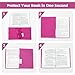 KICNIC Jumbo Book Covers 7 Pack, Stretchable Book Sox 9 * 11 Inch Suitable for Most Hardcover Books, Up to 10 Inch x 12.5 Inch Protective Textbook Covers with Label Sticker