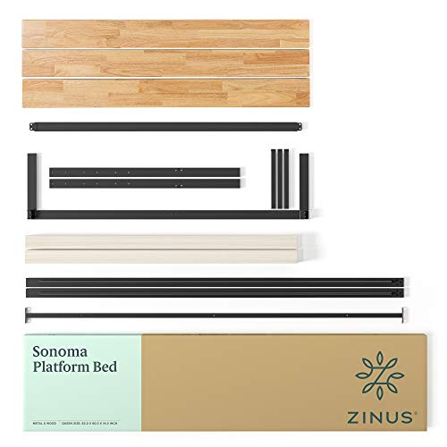 Zinus Paul Metal Platform Bed Frame / Wood Slat Support / No Box Spring Needed / Easy Assembly, Queen #TOP6