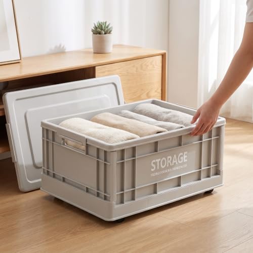 Caja de almacenaje plegable de 90L para proteger ropa y objetos 7