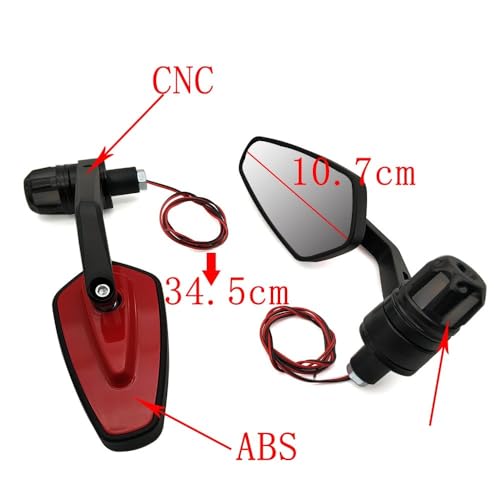 Espejo retrovisor para motocicleta de 22mm compatible con Caponord 1200 Z800 3
