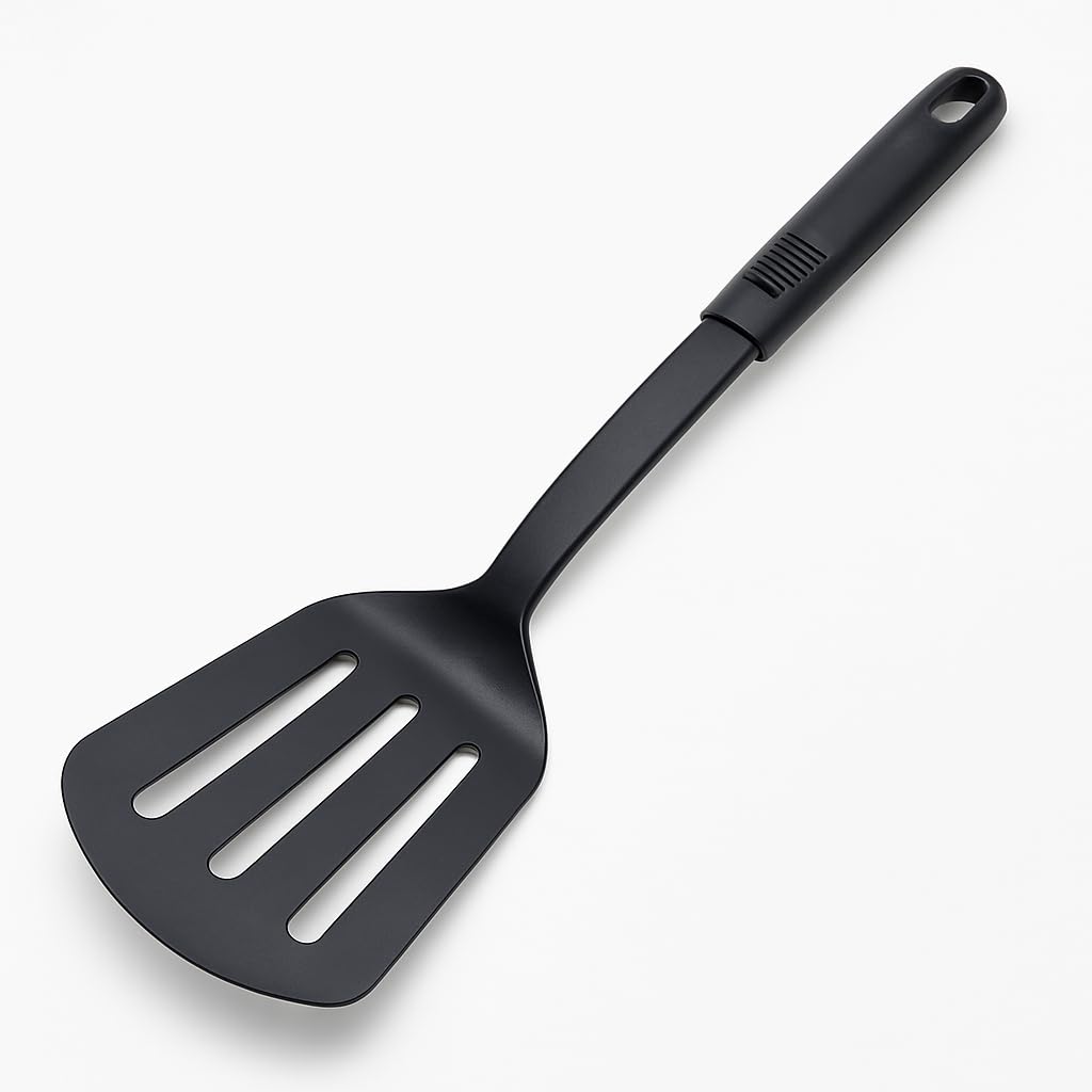 Slotted Turner/Spatula, Nylon Heat Resistant Turner for Non-Stick Cookware, Ergonomic Handle, Lightweight & Durable Cooking Utensil for Frying, Flipping & Serving