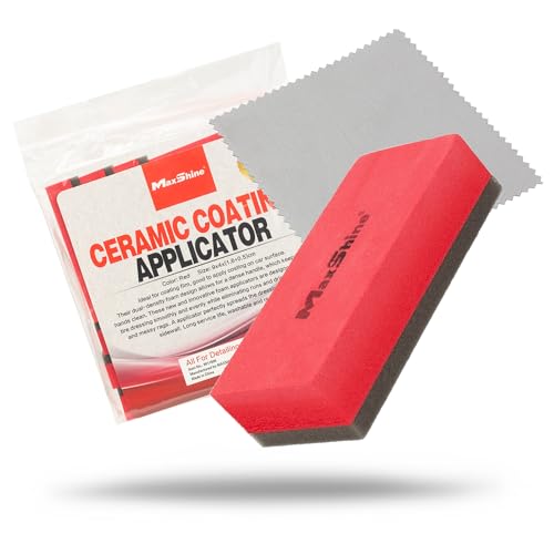 Maxshine Ceramic Coating Applicator & Suede Microfiber Towels Combo - Car Detailing Products