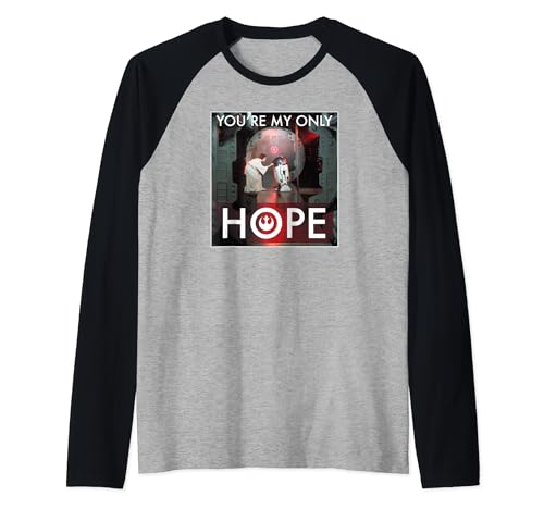 T-shirt baseball Star Wars Princess Leia You're My Only Hope raglan retro pour fan de pop culture