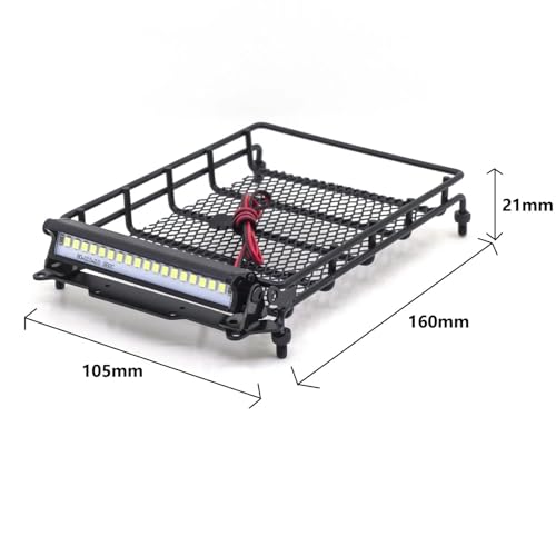 Luces de coche RC accesorios upgrade baca de metal MN D90 1/12 3