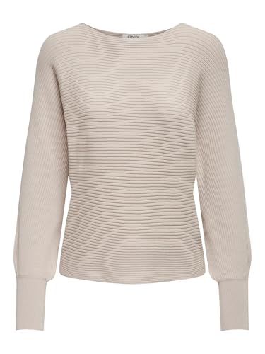Only Maglione a Maglia Corto Femminile, Grigio (Pumice Stone), XS