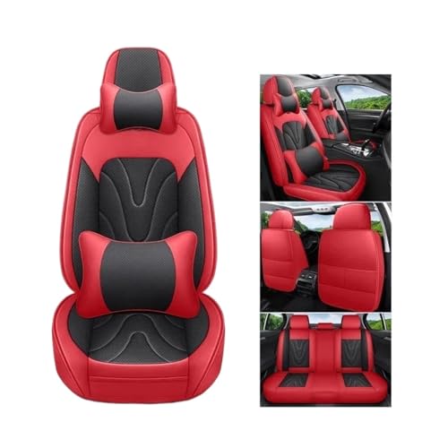カーシートカバー に適合する キャデラック CTS ATS CT6 XTS に適合する エスカレード XT5 SRX DTS ユニバーサルスタイル フルカバーカーシートカバー シートクッション(Red B)