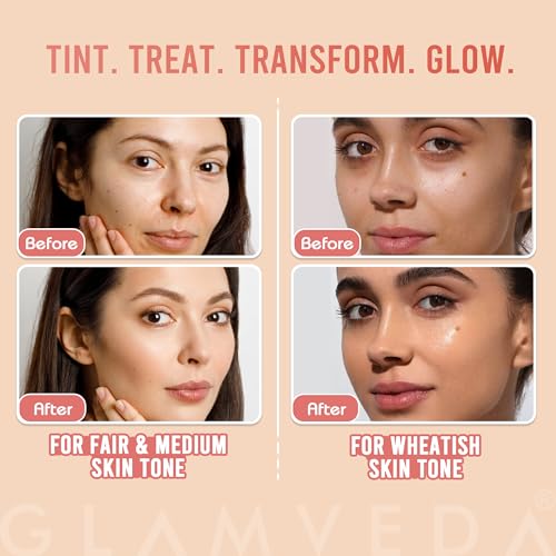 Image of Glamveda BB Cream Set with SPF 50++++ | 2 Shades for Fair & Dark Skin Face Cream | Lightweight Hydrating & Water-Resistant | Natural Coverage for Skin Brightening,Blemish Cover & Dewy Radiant Look 30g
