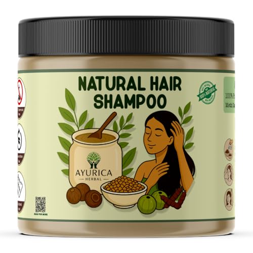 Image of Natural Hair Wash Shampoo Powder (200g) With Amla, Reetha, Shikakai & Methi | Strong Hair Growth & Hair Fall Control Cleanser With Conditioning | Sulphate & Paraben Free