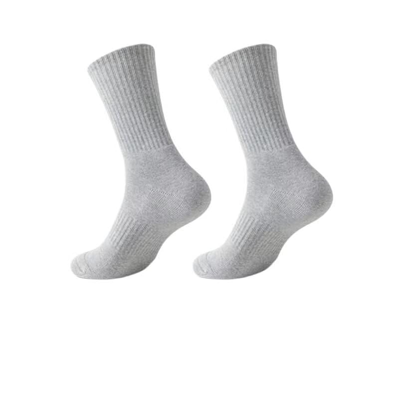 Mens Crew Socks Cotton Cushioned Moisture Wicking Sport Socks Breathable Training Athletic Socks 5 Pairs