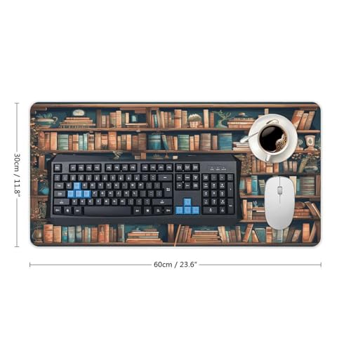 Tapete de escritorio grande Cartoon Bookshelf Bookworm antideslizante miniatura 2