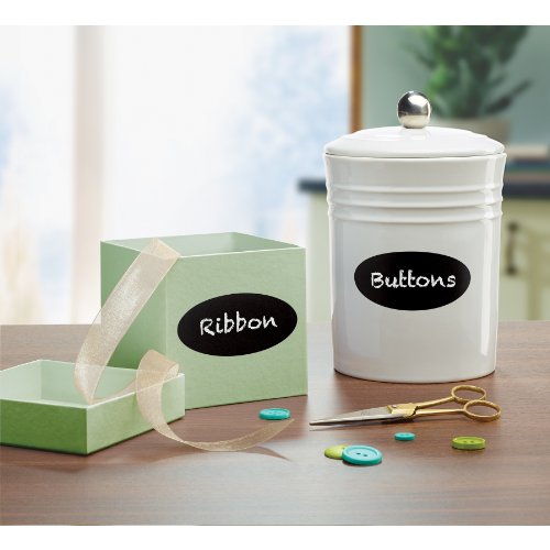 Avery Removable Chalkboard Labels, Oval, 1.75" X 3.75", Pack Of 12 (73303) #TOP3