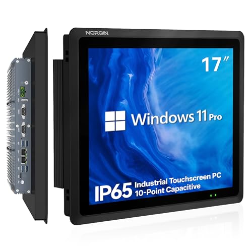 Image of 17 inch Industrial Embedded Panel PC,IP65 Fanless All-in-One Computer,Windows 11 pro,10 Point Capacitive Industrial Touch Screen,HDMI /COM /LAN /USB /GPIO,for Automation,Kiosk(I3-1215U,16G+512G)