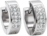 Brinco Argola Neymar Prata 925 Cravejado Masculino