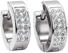 Brinco Argola Neymar Prata 925 Cravejado Masculino