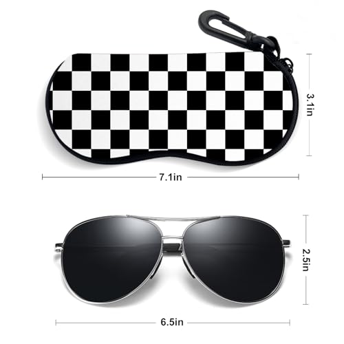 Image of Sunglasses Soft Case, Ultra Light Portable Neoprene Zipper Glasses Case for Men Women