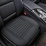 Big Ant Breathable 2pc Car Interior Seat Cover Cushion Pad Mat for Auto Supplies Office Chair with PU Leather(Black)