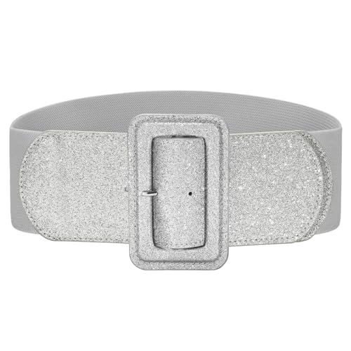 Image of VONMELLI Stretchy Wide Women Belts Elastic Vintage Belts for Women Fashion Ladies Waist Belt for Dress