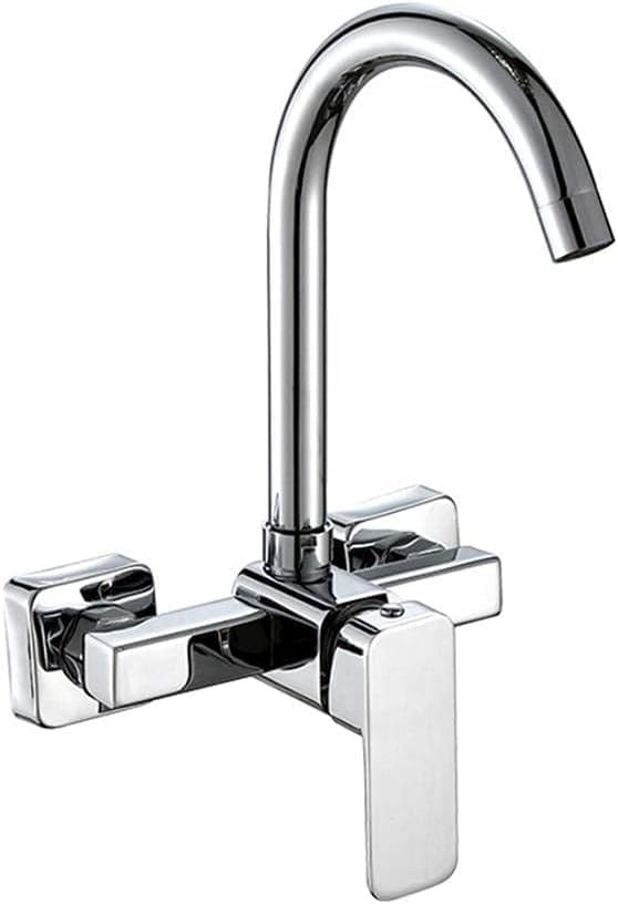 Robinet nécessaire de cuisine mural chrome pour un entretien facile de l'évier