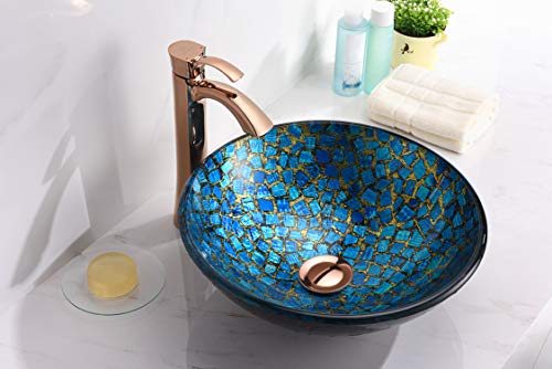 Anzzi Harmony Single Hole And Single Handle Bathroom Sink Faucet | Cupc Rose Gold Deck Mounted Bathroom Faucet | Lavatory Faucet One Hole Installation | L-Az095Rg #TOP1