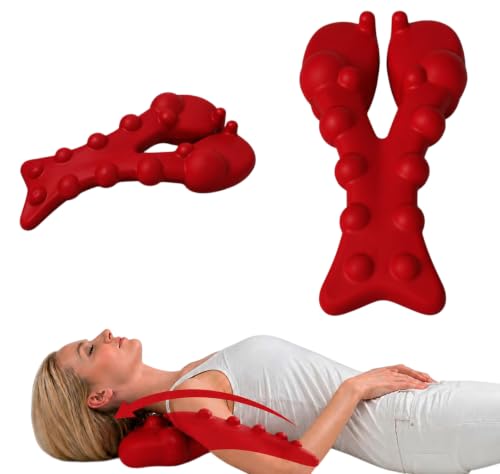 BREEV Trapezius Massager Neck Shoulder & Upper Back Tension Relief Manual Massager Trigger Point Tool for Trapezius Tightness Tech Neck & Muscle Knots Deep Pressure Body-Weight Design