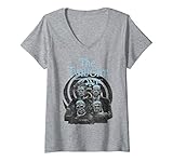 Womens Twilight Zone Take Off The Masks Swirl V-Neck T-Shirt